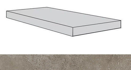 Atlas Concorde Drift Light Grey Scalino Angolare SX / Атлас Конкорд Дрифт Лайт Грей Ступень угл. лев. 33х160