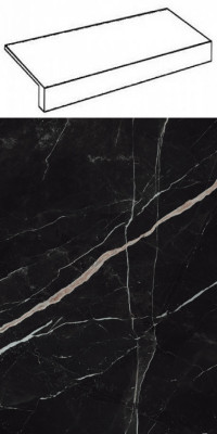 Атлас Конкорд ЭМПАИР КАЛАКАТТА БЛЭК СТУПЕНЬ ФРОНТ / Atlas Concorde Empire Calacatta Black Scale Front 33x120